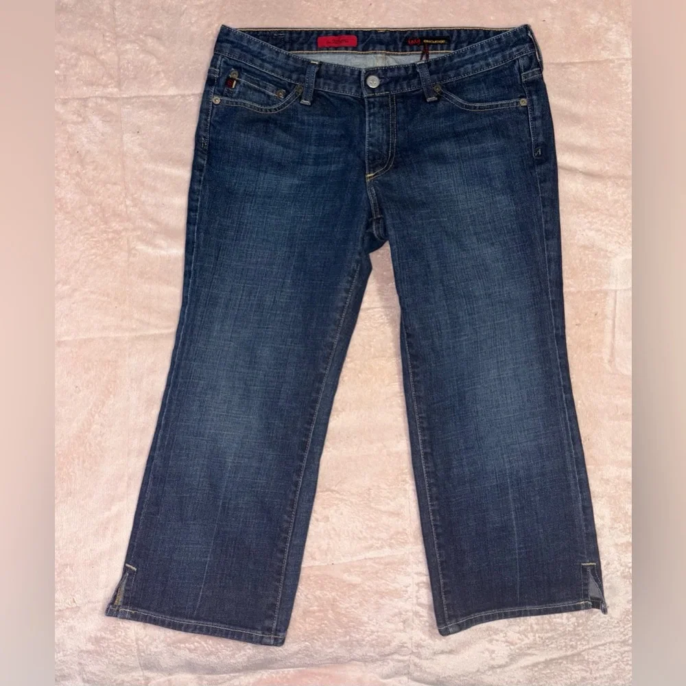 AG Adriano Goldschmied Womens Jeans The Athena Capri Low Rise Stretch Blue 30R - Picture 1 of 7